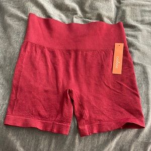 colsie red bike shorts